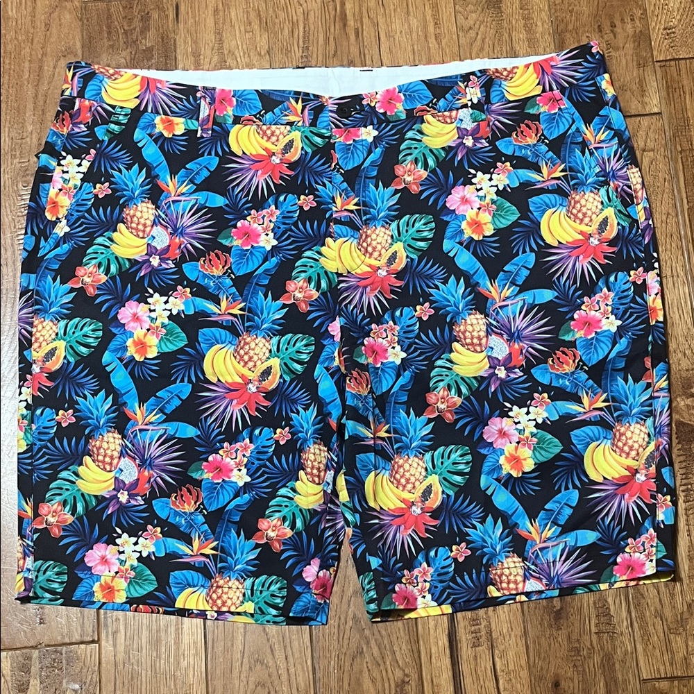 HRESKI MEN’S SHORTS GOLF SHORTS SZ 44 nwt TROPICAL FRUIT # 555